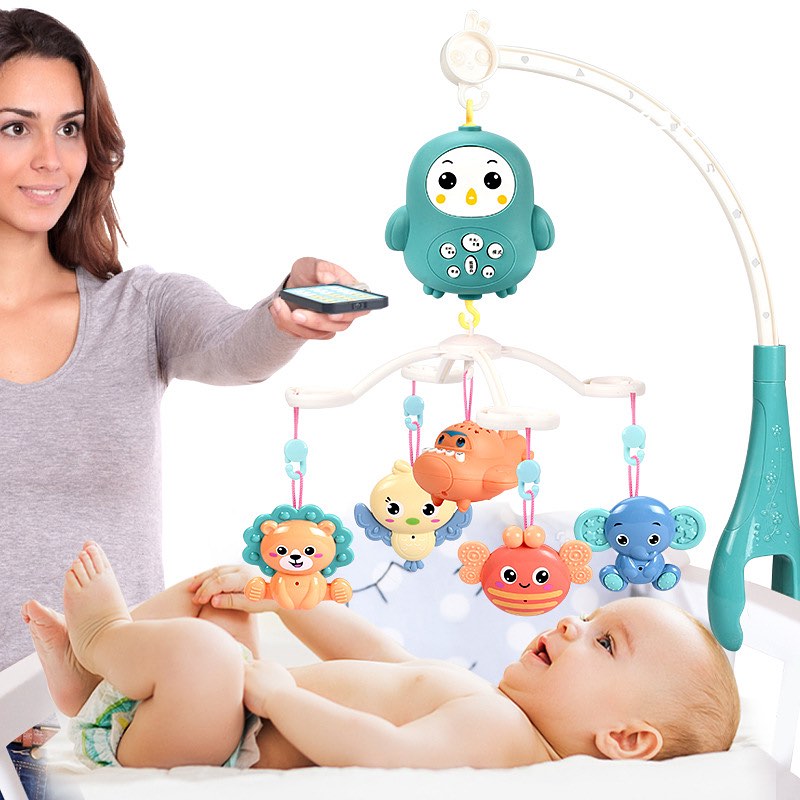 Móvil de bebé para juguetes cuna con música luces móvil cuna bebés 0 a 6  meses