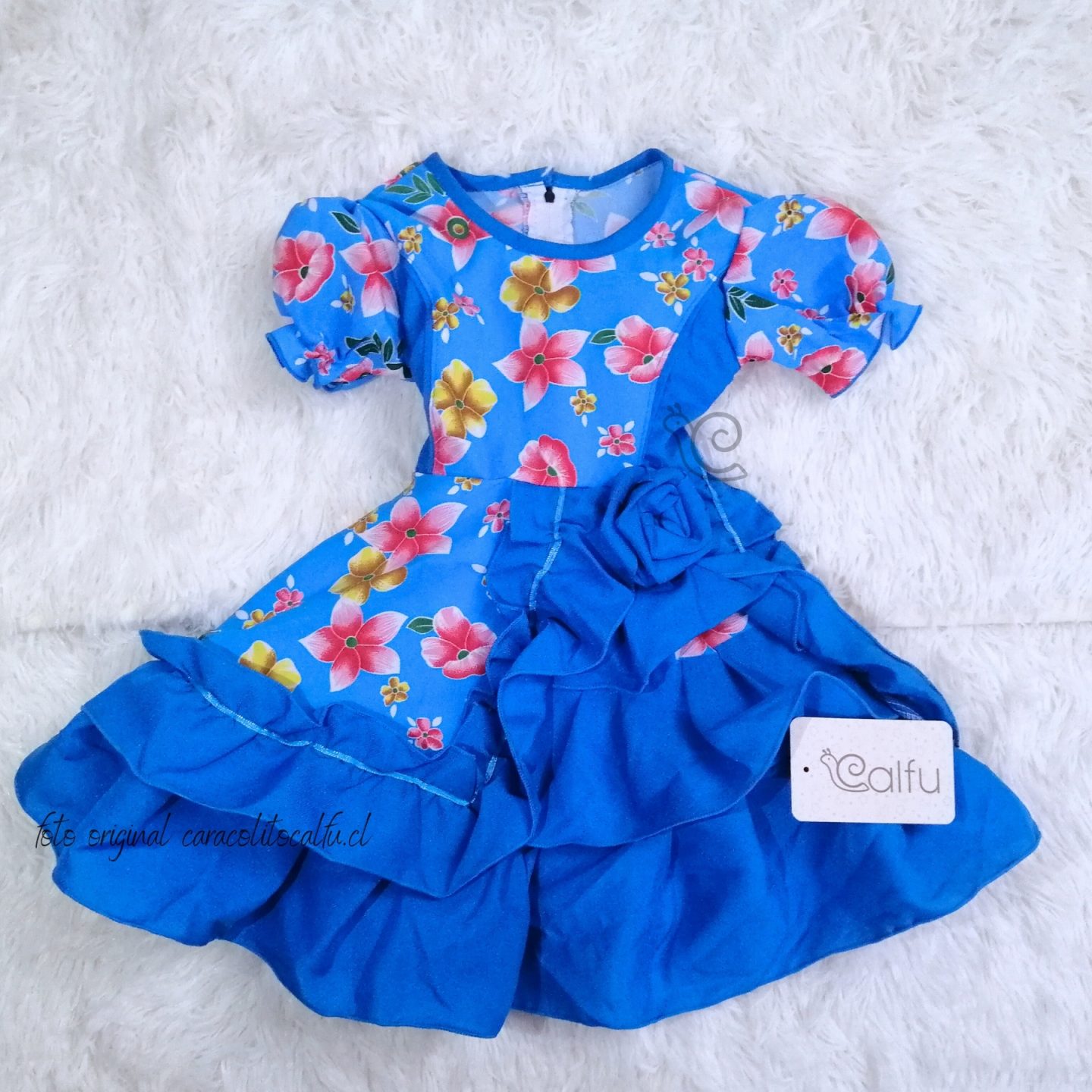 Vestido de Huasa Bebé Calcetines (Calipso Flores) (3 a meses