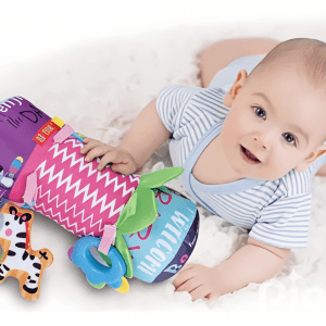 Cojin de Estimulacion Tummy Time Interactivo Rosado