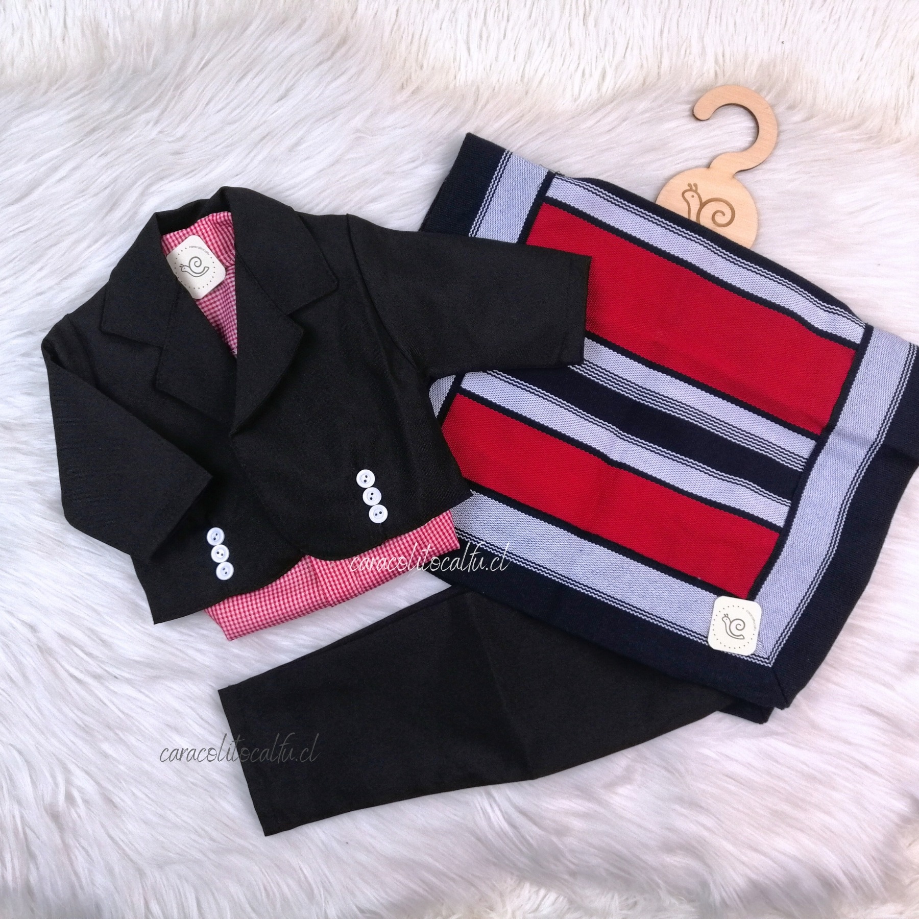 Traje de huaso Para Bebé Niños (Incluye Manta) (0 a meses, a