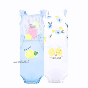 Pack 4 Bodys Manga Corta para bebé (Limon)