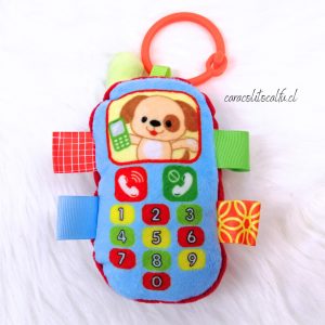 Peluche Sensorial Teléfono para Bebé - Diseño Perrito