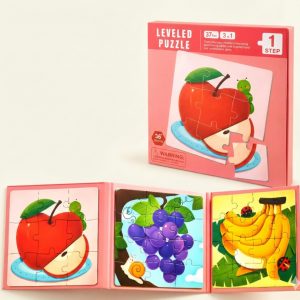 Libro Rompecabezas Magnéticos 3 en 1 (Nivel 1) Frutas