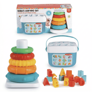 Set estimulación para bebé 2 en 1 Encaje y Apilable