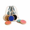 Set de Discos Sensoriales de Madera con Texturas y Bolsa de Tela