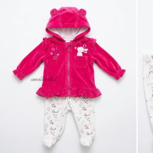 Conjunto 2  Plush para bebé (Fuscia - RN)