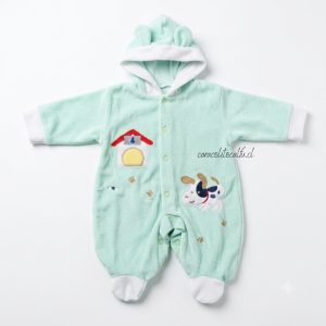Enterito Plush para bebé Prematuro (Verde Agua)