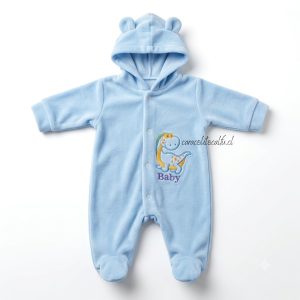 Enterito Plush para bebé (Azul Pastel - RN)