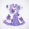 Vestido de Huasa Bebé  (Lila - Flores) (6 a 18 meses)
