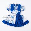 Vestido de Huasa Bebé  (Azul - Flores) (6 a 18 meses)